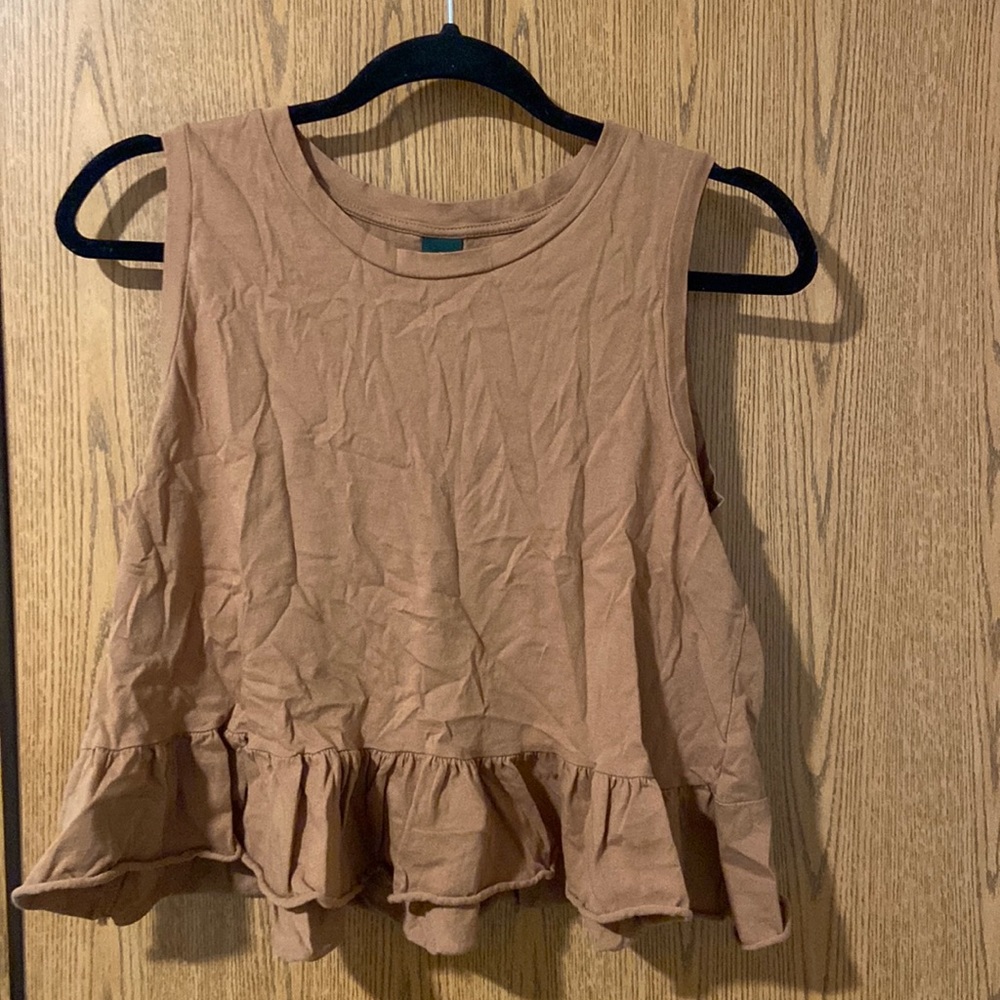 Wild Fable Cropped Peplum Tank Top